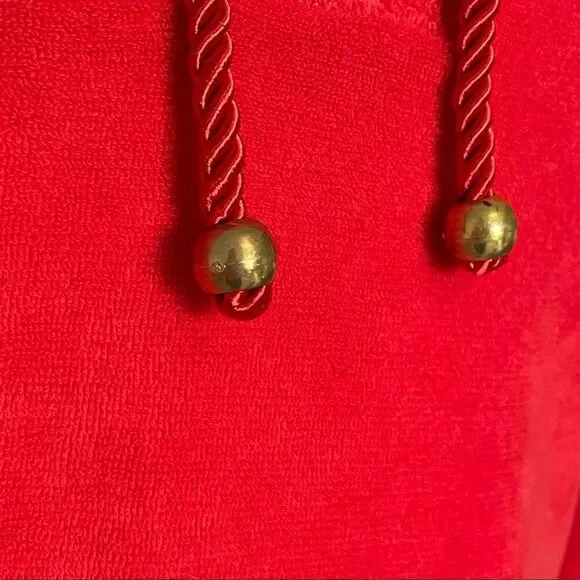 Boston Proper 3/4 Sleeve Red Grommet Terrycloth Tunic Mini Dress Size Small - Picture 7 of 16